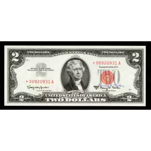 $2 1963-A red seal. Small Legal Tender Notes 1514*