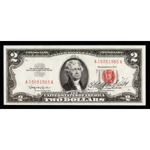 $2 1963 red seal. Small Legal Tender Notes 1513