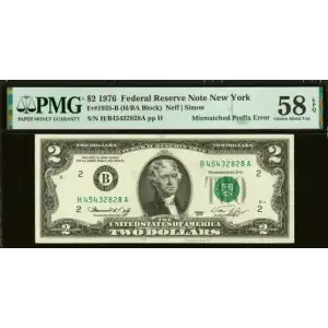$2 1976 Green seal Small Size $2 Federal Reserve Notes 1935-B (2)
