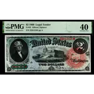 $2  Large Red Legal Tender Issues 42 (2)