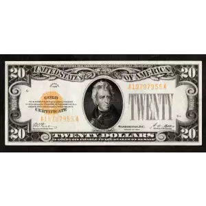 $20 1928 gold seal. Small Size Gold Certificates 2402