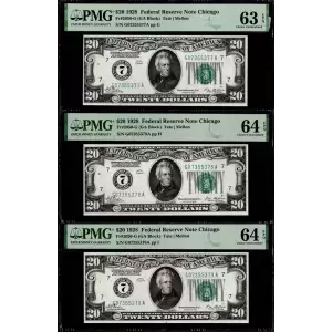$20 1928 Green seal. Small Size $20 Federal Reserve Notes 2050-G (2)