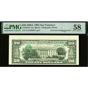 $20 1988-A. blue-Green seal. Small Size $20 Federal Reserve Notes 2076-L