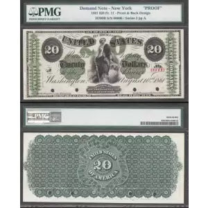 $20   Legal Size Notes The Demand Notes of 1861 11