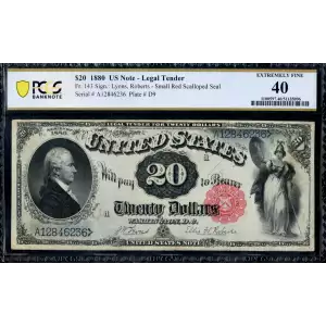 $20  Small Red, scalloped Legal Tender Issues 143