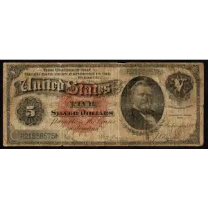 $5 1886 Large Red Silver Certificates 262