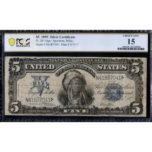 $5 1899 Blue Silver Certificates 281 (2)