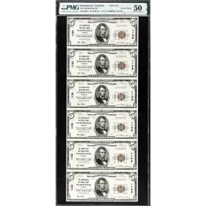 $5 1929 Small brown seal Small National Bank Notes 1800-1