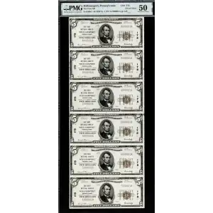 $5 1929 Small brown seal Small National Bank Notes 1800-1