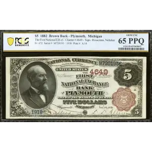 $5  Brown Seal and Brown Back Second Charter Period 472