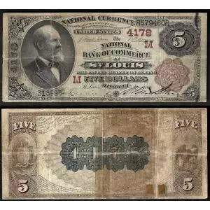 $5 Brown Seal and Brown Back Second Charter Period 474
