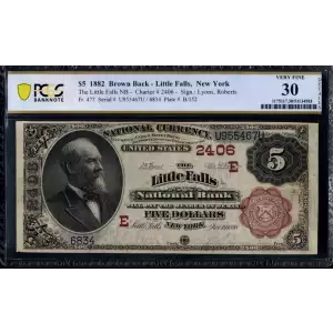 $5 Brown Seal and Brown Back Second Charter Period 477 (2)
