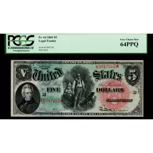 $5 Large Red Legal Tender Issues 64