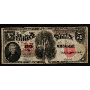 $5  Small Red, scalloped Legal Tender Issues 91 (2)