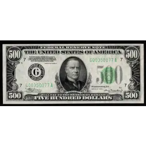 $500 1934-A.  High Denomination Notes 2202-G