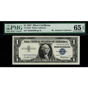 $1 1957 blue seal. Small Silver Certificates 1619*