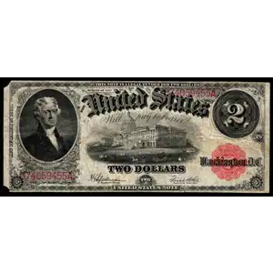 $2  Small Red, scalloped Legal Tender Issues 60