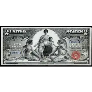 $2 1896 Small Red Silver Certificates 247