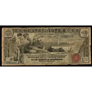 $1 1896 Small Red with rays Silver Certificates 224