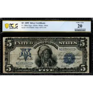 $5 1899 Blue Silver Certificates 280m