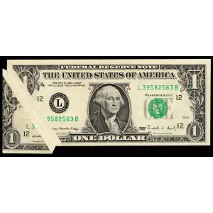 $1 1988 Green seal. Small Size $1 Federal Reserve Notes 1914-L