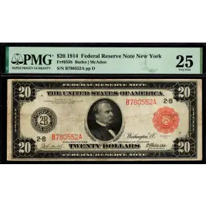 $20 1914 Red Seal Federal Reserve Notes 953B