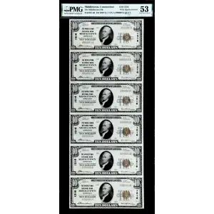 $10 1929 small brown seal. Small National Bank Notes 1801-1 (2)