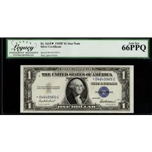 $1 1935-F blue seal. Small Silver Certificates 1615*
