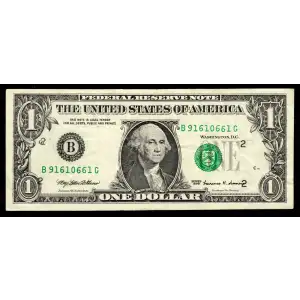 $1 1999 Green seal. Small Size $1 Federal Reserve Notes 1924-B