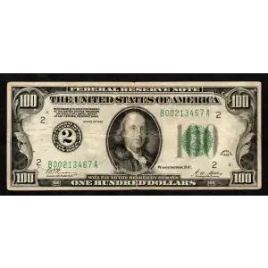 $100 1928  Small Size $100 Federal Reserve Notes 2150-B (2)