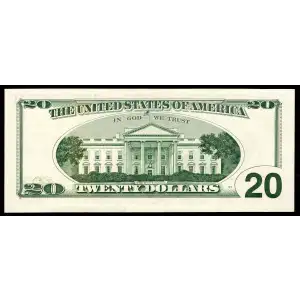 $20 2001 blue-Green seal. Small Size $20 Federal Reserve Notes 2088-E