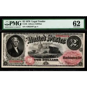 $2  Small Red with rays Legal Tender Issues 48