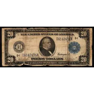 $20 1914 Blue Seal Federal Reserve Notes 998