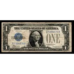$1 1928-D blue seal. Small Silver Certificates 1604 (2)
