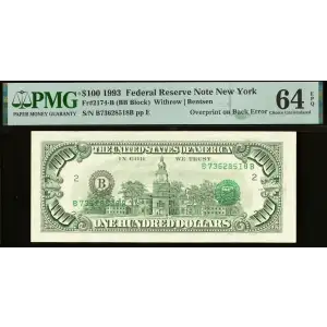 $100 1993  Small Size $100 Federal Reserve Notes 2174-B