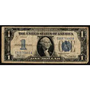 $1 1934 blue seal. Small Silver Certificates 1606