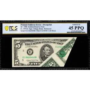 $5 1988  Small Size $5 Federal Reserve Notes 1979-E