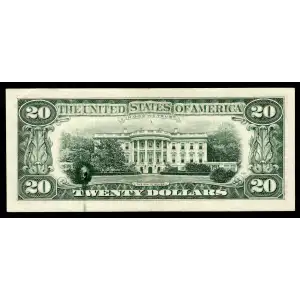 $20 1988-A. blue-Green seal. Small Size $20 Federal Reserve Notes 2076-B