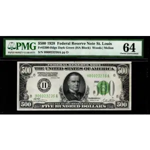 $500 1928  High Denomination Notes 2200-H