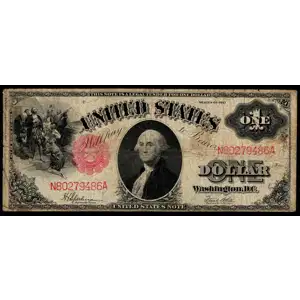 $1 1917 Small Red, scalloped Legal Tender Issues 39