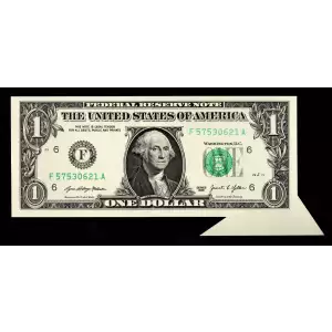 $1 2013 Green seal. Small Size $1 Federal Reserve Notes 3001-F