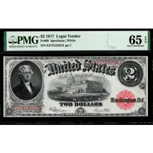 $2  Small Red, scalloped Legal Tender Issues 60