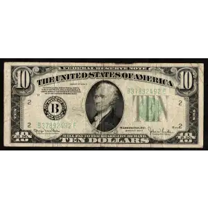 $10 1934-D.  Small Size $10 Federal Reserve Notes 2009-B