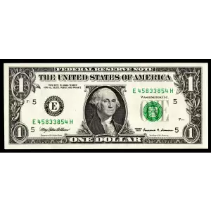 $1 1999 Green seal. Small Size $1 Federal Reserve Notes 1924-E