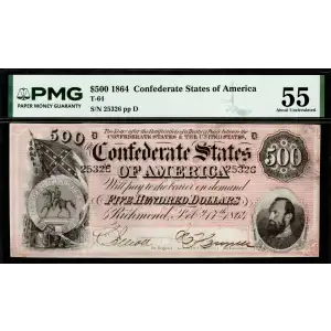 $500   Issues of the Confederate States of America CS-64