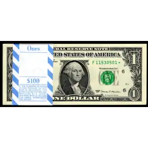 $1 2017A Green seal. Small Size $1 Federal Reserve Notes 3005F*