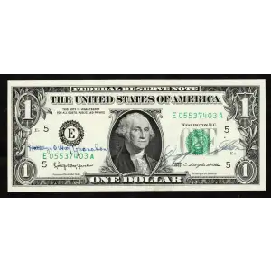 1963 $1 E05537403A