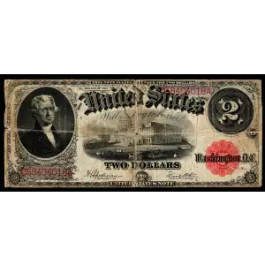 $2  Small Red, scalloped Legal Tender Issues 60