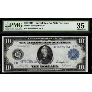 $10 1914 Blue Seal Federal Reserve Notes 934