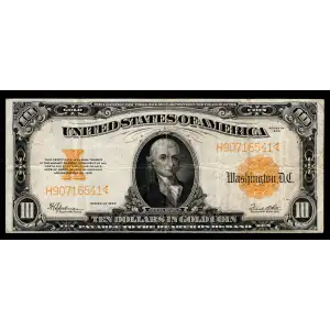 $10 1922 Gold Gold Certificates 1173